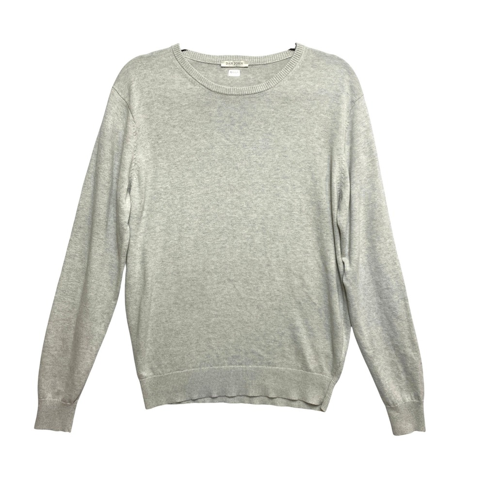 Dan John Sweater Mens Size Small To Medium Gray 100% Cotton Crewneck Roma Italy